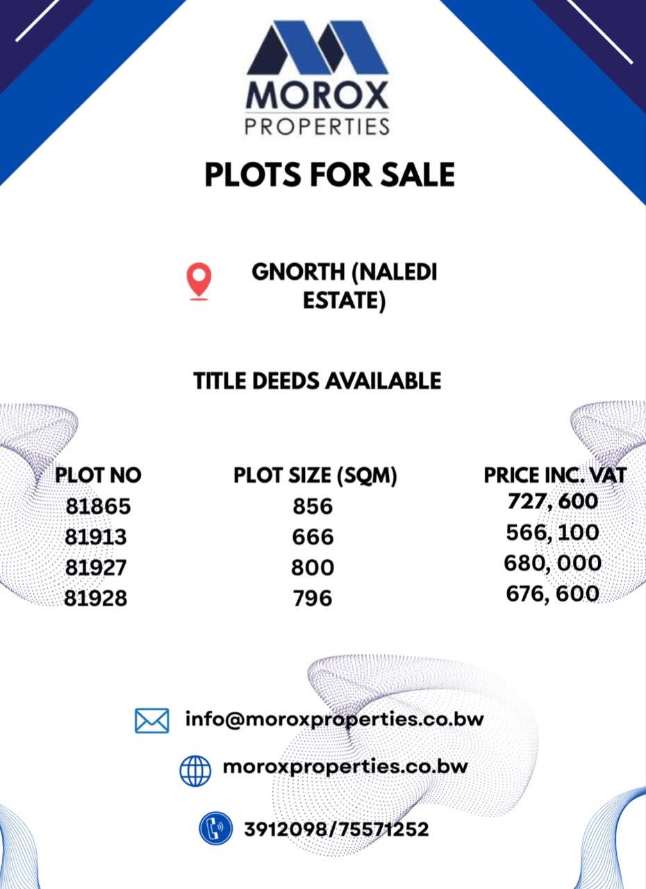 PLOTS FOR SALE-G-NORTH (NALEDI ESTATE)